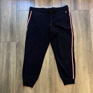 Tommy Hilfiger Navy Joggers with Red Stripe